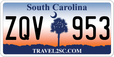 SC license plate ZQV953