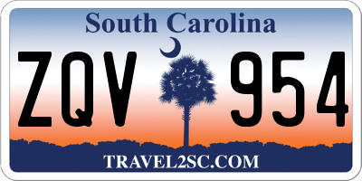 SC license plate ZQV954