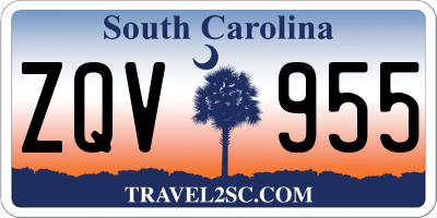SC license plate ZQV955