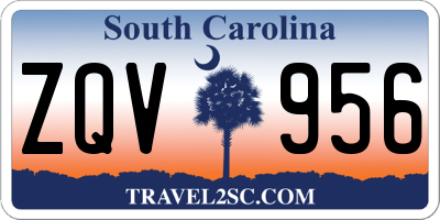 SC license plate ZQV956