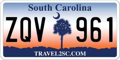 SC license plate ZQV961