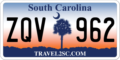 SC license plate ZQV962