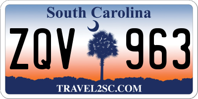 SC license plate ZQV963