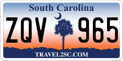 SC license plate ZQV965