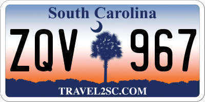 SC license plate ZQV967
