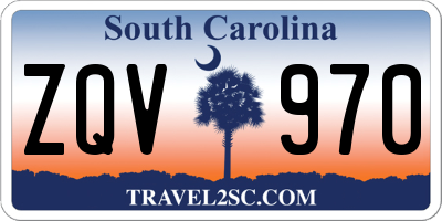 SC license plate ZQV970