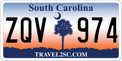 SC license plate ZQV974