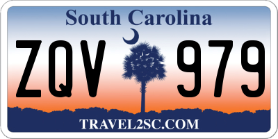 SC license plate ZQV979