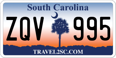 SC license plate ZQV995