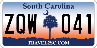 SC license plate ZQW041