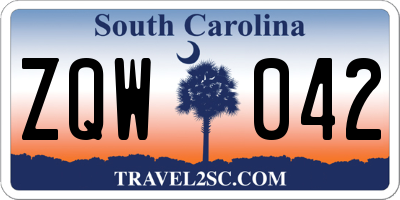 SC license plate ZQW042