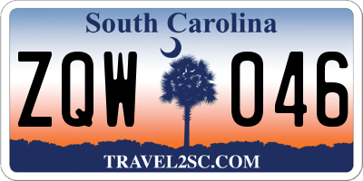 SC license plate ZQW046