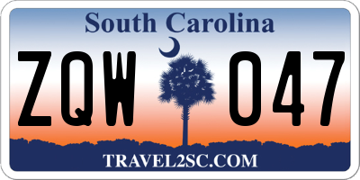 SC license plate ZQW047