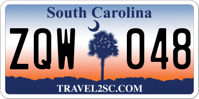 SC license plate ZQW048