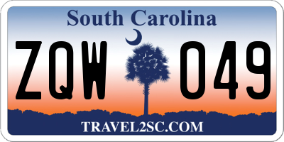 SC license plate ZQW049