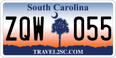 SC license plate ZQW055