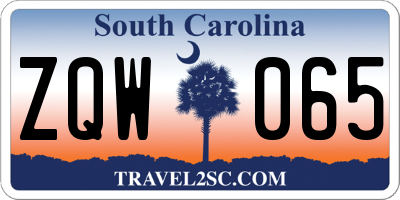 SC license plate ZQW065