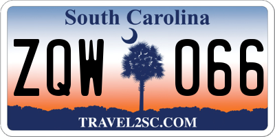 SC license plate ZQW066