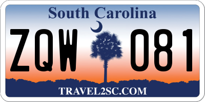 SC license plate ZQW081