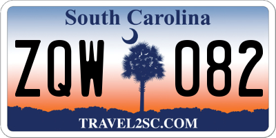 SC license plate ZQW082