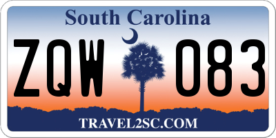 SC license plate ZQW083
