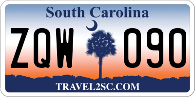 SC license plate ZQW090