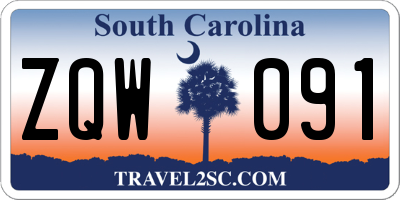 SC license plate ZQW091