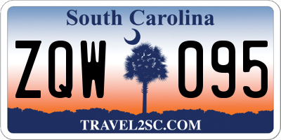 SC license plate ZQW095