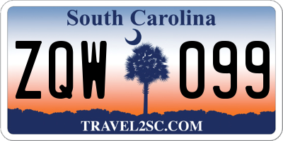 SC license plate ZQW099
