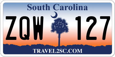 SC license plate ZQW127