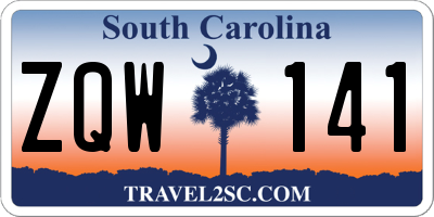 SC license plate ZQW141
