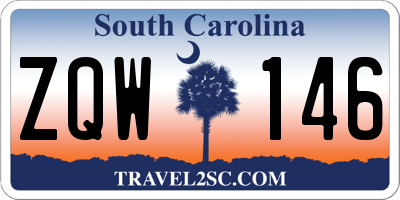 SC license plate ZQW146