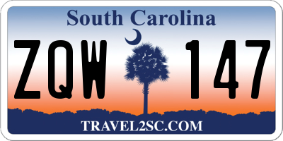 SC license plate ZQW147