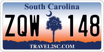 SC license plate ZQW148