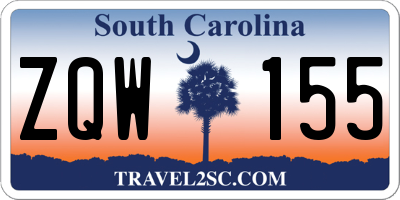 SC license plate ZQW155