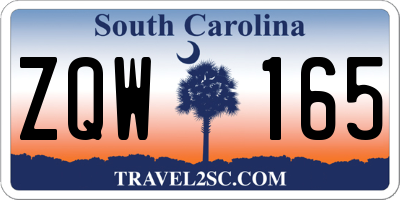 SC license plate ZQW165