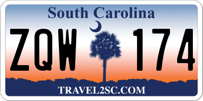 SC license plate ZQW174