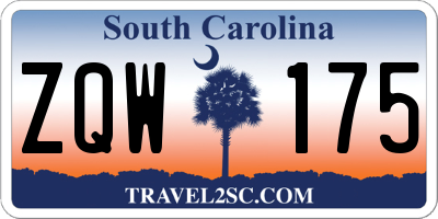 SC license plate ZQW175
