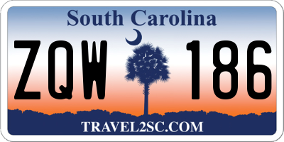 SC license plate ZQW186