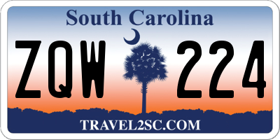SC license plate ZQW224