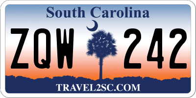 SC license plate ZQW242