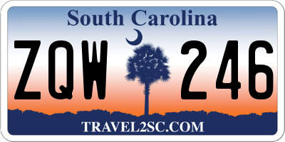 SC license plate ZQW246