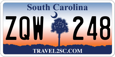 SC license plate ZQW248