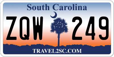 SC license plate ZQW249
