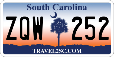 SC license plate ZQW252