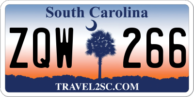 SC license plate ZQW266