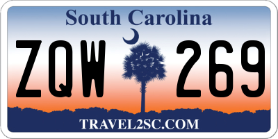 SC license plate ZQW269