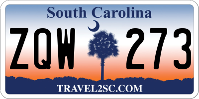 SC license plate ZQW273