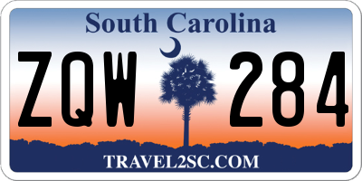 SC license plate ZQW284