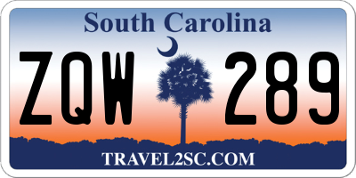 SC license plate ZQW289